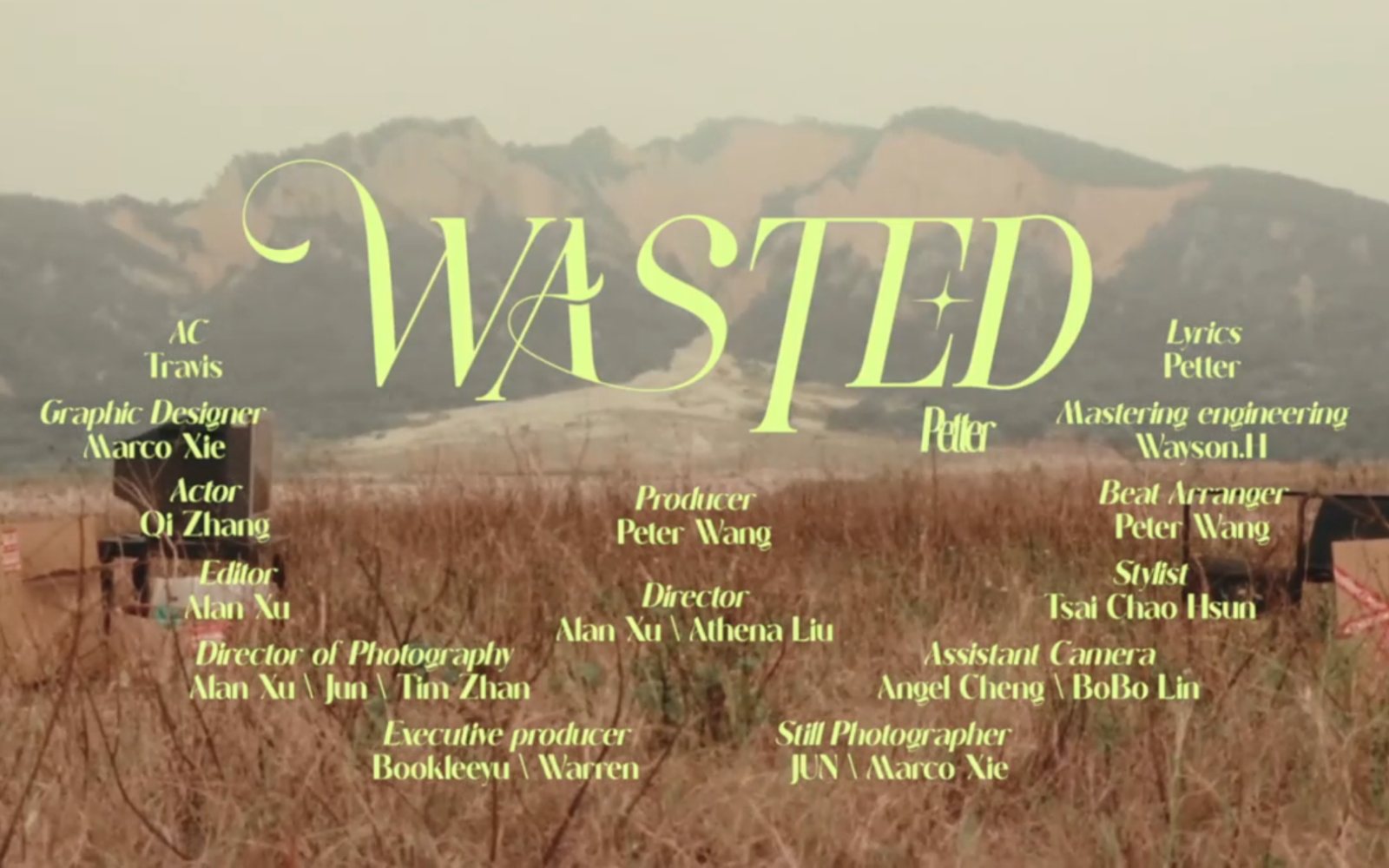 WASTED — MV 片頭字卡設計（1/1）